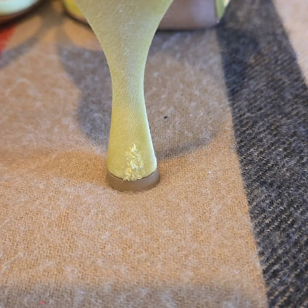 Manolo Blahnik Verda Sandal profi 105 Chartreuse 37 - Picture 6 of 13